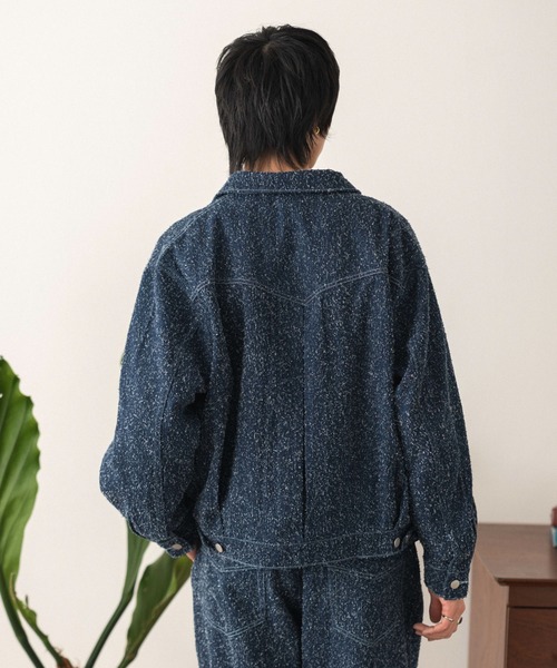 LUCY（ルーシー）の「LUCY/【26年春夏新作】ネップデニムジャケット（デニムジャケット・メンズ・ブラック系2/インディゴブルー・LARGE/MEDIUM）」の6枚目の写真