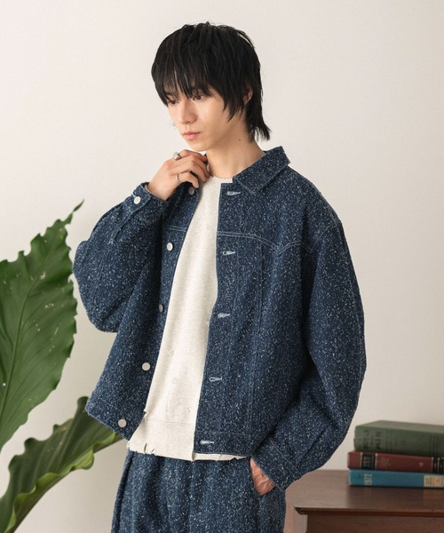 LUCY（ルーシー）の「LUCY/【26年春夏新作】ネップデニムジャケット（デニムジャケット・メンズ・ブラック系2/インディゴブルー・LARGE/MEDIUM）」の3枚目の写真