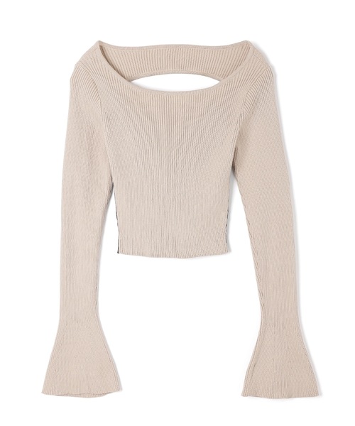 M DOLLY(エムドリー)の「*M DOLLY original* bicolor ribbon luna knit tops/バイカラーリボンルナニットトップス(ニット/セーター・レディース・ベージュ/ブラック・FREE)」の16枚目の写真