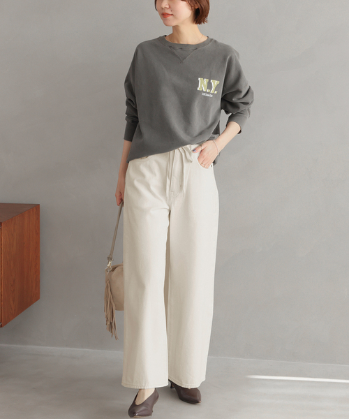 JOURNAL STANDARD relume（ジャーナルスタンダード　レリューム）の「ドローストリングワイドデニム（デニムパンツ・レディース・アイボリー/ブルー系その他・38/36）」の15枚目の写真