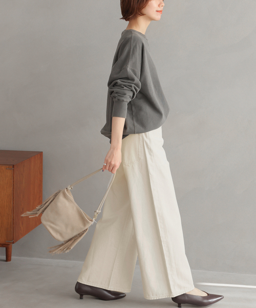 JOURNAL STANDARD relume（ジャーナルスタンダード　レリューム）の「ドローストリングワイドデニム（デニムパンツ・レディース・アイボリー/ブルー系その他・38/36）」の17枚目の写真