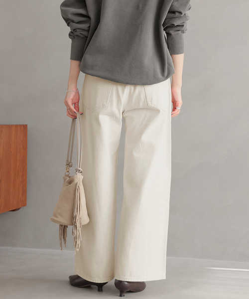 JOURNAL STANDARD relume（ジャーナルスタンダード　レリューム）の「ドローストリングワイドデニム（デニムパンツ・レディース・アイボリー/ブルー系その他・38/36）」の21枚目の写真