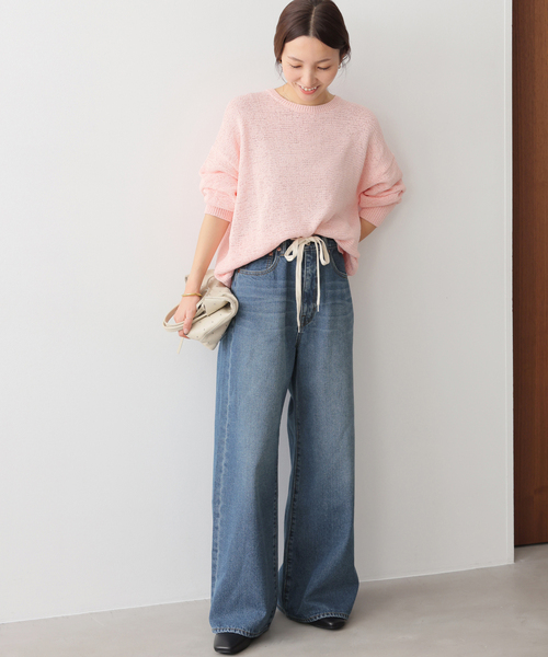 JOURNAL STANDARD relume（ジャーナルスタンダード　レリューム）の「ドローストリングワイドデニム（デニムパンツ・レディース・アイボリー/ブルー系その他・38/36）」の22枚目の写真