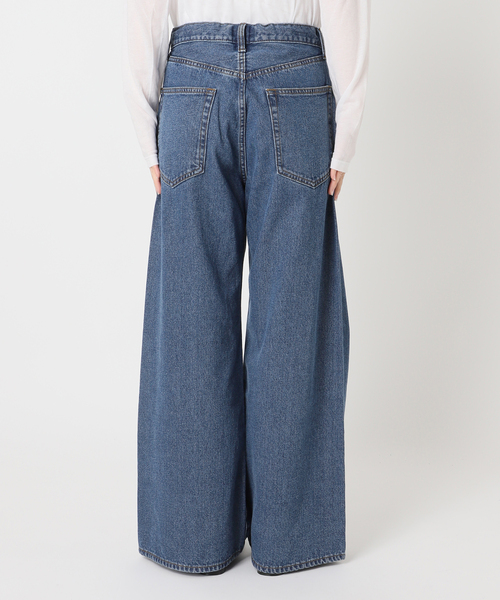 JOURNAL STANDARD relume（ジャーナルスタンダード　レリューム）の「ドローストリングワイドデニム（デニムパンツ・レディース・アイボリー/ブルー系その他・38/36）」の3枚目の写真