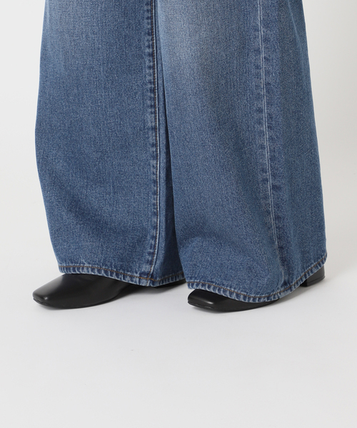 JOURNAL STANDARD relume（ジャーナルスタンダード　レリューム）の「ドローストリングワイドデニム（デニムパンツ・レディース・アイボリー/ブルー系その他・38/36）」の8枚目の写真