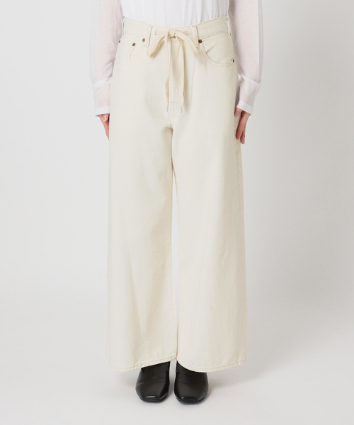 JOURNAL STANDARD relume（ジャーナルスタンダード　レリューム）の「ドローストリングワイドデニム（デニムパンツ・レディース・アイボリー/ブルー系その他・38/36）」の12枚目の写真