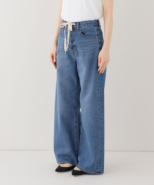 JOURNAL STANDARD relume（ジャーナルスタンダード　レリューム）の「ドローストリングワイドデニム（デニムパンツ・レディース・アイボリー/ブルー系その他・38/36）」の14枚目の写真