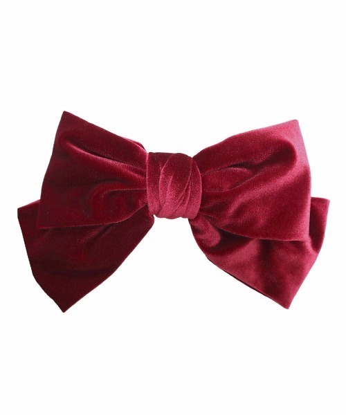 F i.n.t(フィント)の「ベロアビッグリボンバレッタ/fint フィント(バレッタ/ヘアクリップ・レディース・レッド/ブラウン/ブルーグレー・FREE)」の4枚目の写真