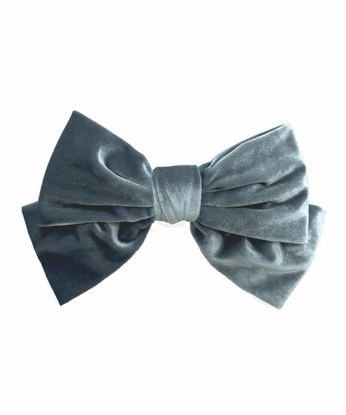 F i.n.t(フィント)の「ベロアビッグリボンバレッタ/fint フィント(バレッタ/ヘアクリップ・レディース・レッド/ブラウン/ブルーグレー・FREE)」の6枚目の写真