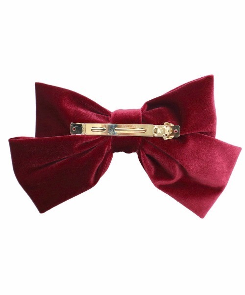 F i.n.t(フィント)の「ベロアビッグリボンバレッタ/fint フィント(バレッタ/ヘアクリップ・レディース・レッド/ブラウン/ブルーグレー・FREE)」の7枚目の写真
