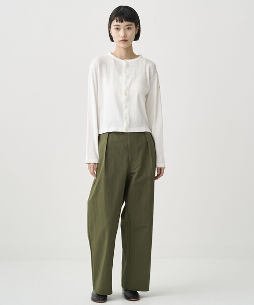 ORCIVAL（オーシバル）の「ORCIVAL | パターンメッシュ コットン クルーネックカーディガン WOMEN（カーディガン/ボレロ・レディース・オフホワイト/ブラック/レッド・2/1）」の10枚目の写真