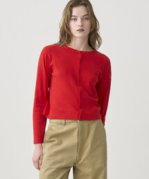 ORCIVAL | ORCIVAL | パターンメッシュ コットン クルーネックカーディガン WOMEN(カーディガン/ボレロ)