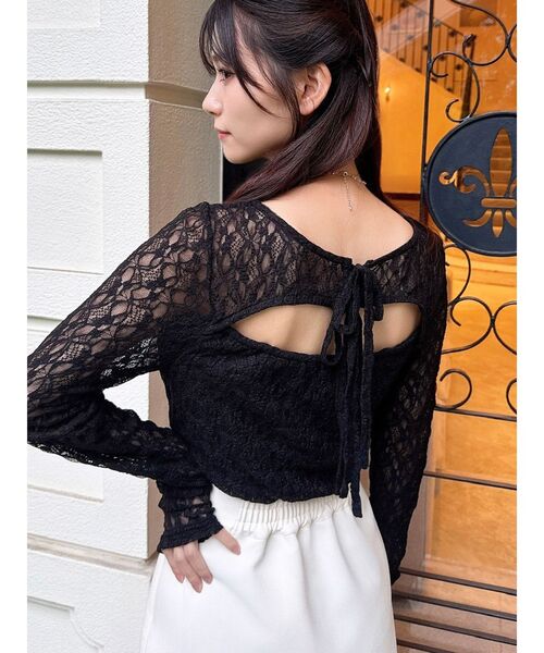 RESEXXY(リゼクシー)の「カップインレーストップス(Tシャツ/カットソー・レディース・ホワイト/ブラック・FREE)」の1枚目の写真