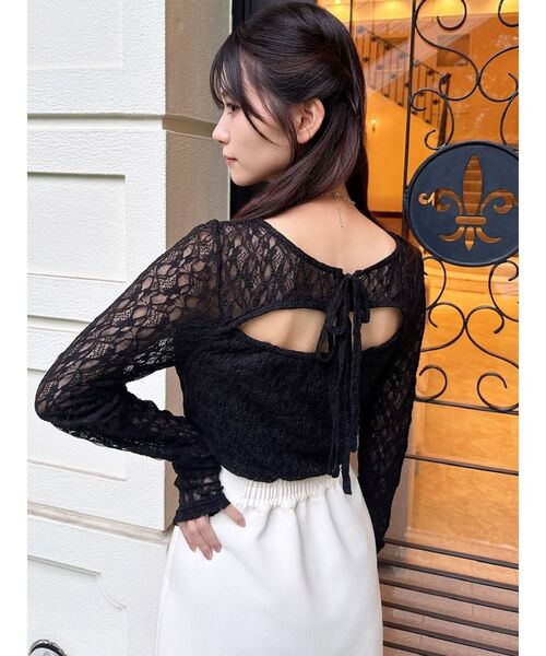 RESEXXY(リゼクシー)の「カップインレーストップス(Tシャツ/カットソー・レディース・ホワイト/ブラック・FREE)」の9枚目の写真