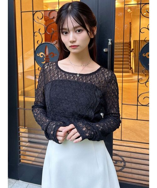 RESEXXY(リゼクシー)の「カップインレーストップス(Tシャツ/カットソー・レディース・ホワイト/ブラック・FREE)」の10枚目の写真