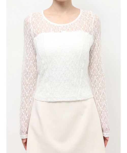 RESEXXY(リゼクシー)の「カップインレーストップス(Tシャツ/カットソー・レディース・ホワイト/ブラック・FREE)」の15枚目の写真