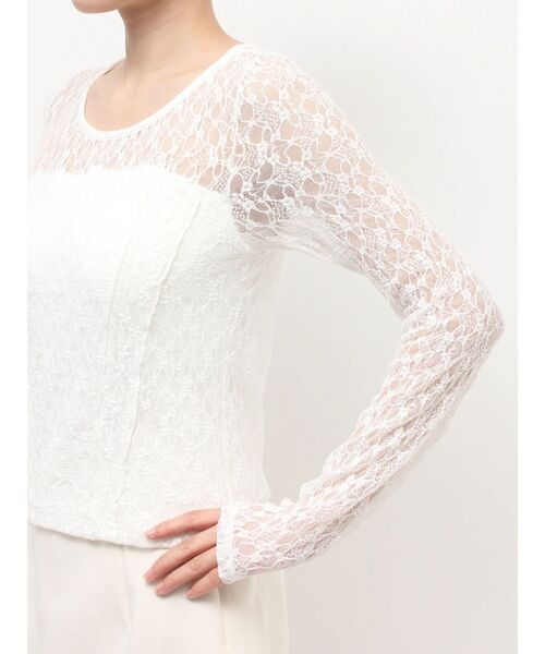 RESEXXY(リゼクシー)の「カップインレーストップス(Tシャツ/カットソー・レディース・ホワイト/ブラック・FREE)」の19枚目の写真