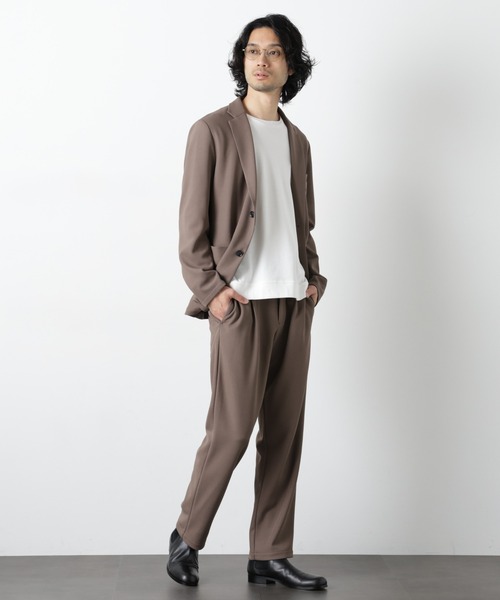 NANO universe（ナノユニバース）の「ボンディングカノコ セットアップ(手洗い可能)（セットアップ・メンズ・ブラック/ベージュ・S/M/L/XL）」の2枚目の写真