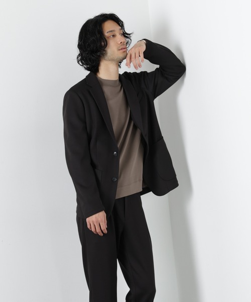 NANO universe（ナノユニバース）の「ボンディングカノコ セットアップ(手洗い可能)（セットアップ・メンズ・ブラック/ベージュ・S/M/L/XL）」の5枚目の写真