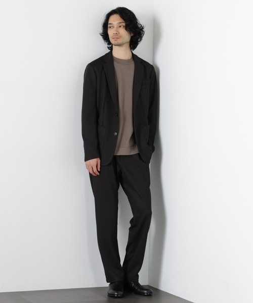 NANO universe（ナノユニバース）の「ボンディングカノコ セットアップ(手洗い可能)（セットアップ・メンズ・ブラック/ベージュ・S/M/L/XL）」の8枚目の写真