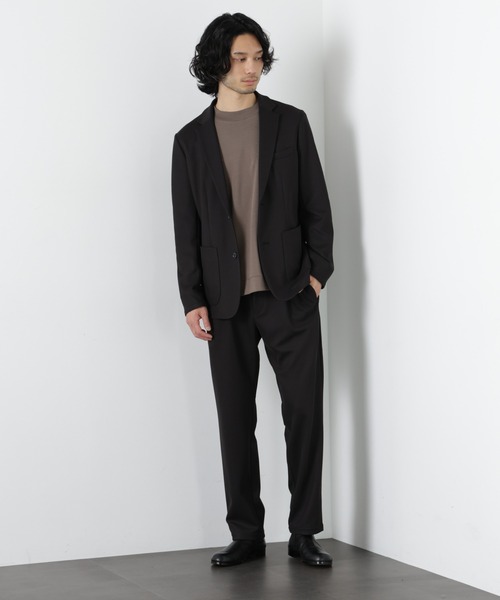 NANO universe（ナノユニバース）の「ボンディングカノコ セットアップ(手洗い可能)（セットアップ・メンズ・ブラック/ベージュ・S/M/L/XL）」の9枚目の写真