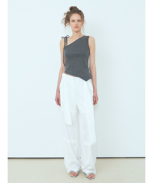 ETMON(エトモン)の「One-Shoulder Strap Top Charcoal(Tシャツ/カットソー・レディース・その他・FREE)」の3枚目の写真