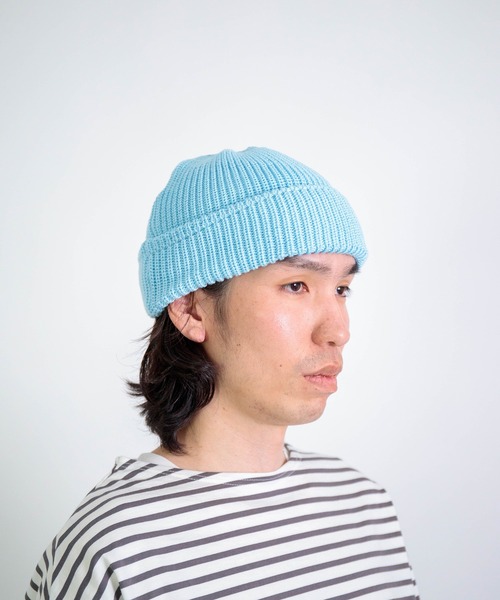 LEUCHTFEUER（ロイフトフォイヤー）の「[LEUCHTFEUER] JUIST / ニットキャップ（ニットキャップ/ビーニー・メンズ・ライトブルー/ブラック/キナリ/ネイビー/ダークグレー・FREE）」の9枚目の写真