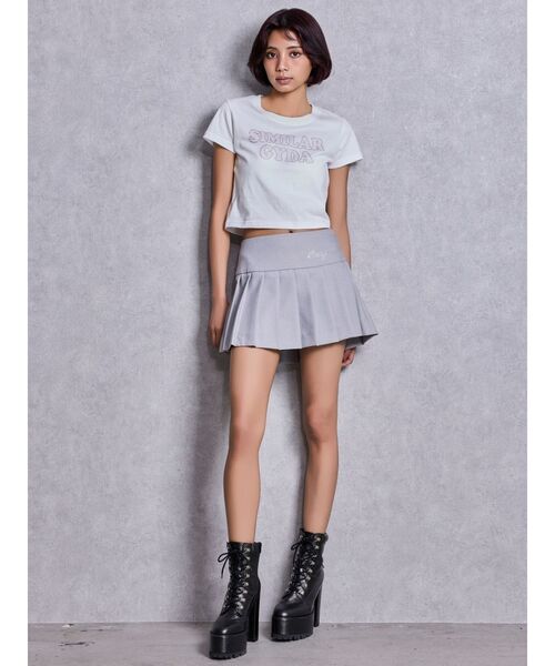 GYDA(ジェイダ)の「SIMILAR GYDAショートTシャツ(Tシャツ/カットソー・レディース・オフホワイト/ブラック・FREE)」の9枚目の写真