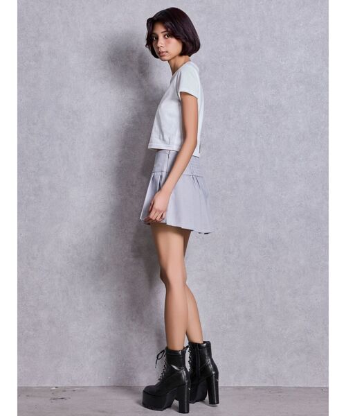 GYDA(ジェイダ)の「SIMILAR GYDAショートTシャツ(Tシャツ/カットソー・レディース・オフホワイト/ブラック・FREE)」の10枚目の写真