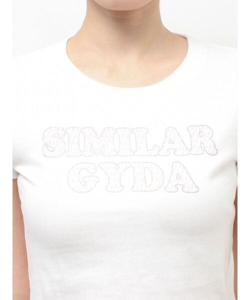 GYDA(ジェイダ)の「SIMILAR GYDAショートTシャツ(Tシャツ/カットソー・レディース・オフホワイト/ブラック・FREE)」の15枚目の写真