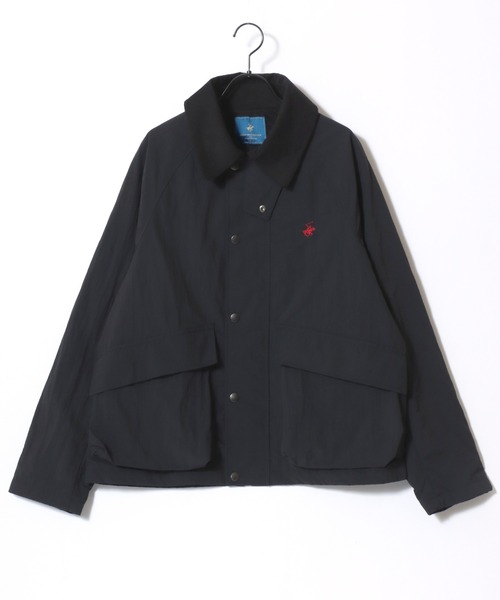 BEVERLY HILLS POLO CLUB(ビバリーヒルズポロクラブ)の「BEVERLY HILLS POLO CLUB/ビバリーヒルズポロクラブ Hunting Jacket/オーバーサイズ ナイロン 襟コーデュロイ ショート丈 ハンティングジャケット/ブルゾン/レディース メンズ(ブルゾン・レディース・サックスブルー/ブラック/グリーン/オリーブ・L/LL/M)」の9枚目の写真