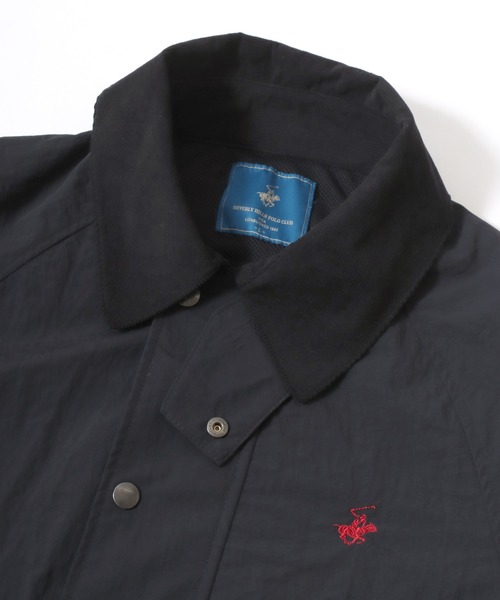 BEVERLY HILLS POLO CLUB(ビバリーヒルズポロクラブ)の「BEVERLY HILLS POLO CLUB/ビバリーヒルズポロクラブ Hunting Jacket/オーバーサイズ ナイロン 襟コーデュロイ ショート丈 ハンティングジャケット/ブルゾン/レディース メンズ(ブルゾン・レディース・サックスブルー/ブラック/グリーン/オリーブ・L/LL/M)」の17枚目の写真