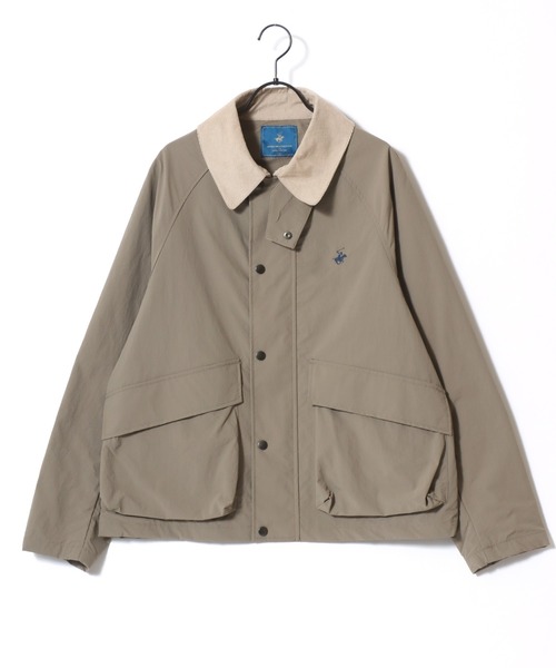 BEVERLY HILLS POLO CLUB(ビバリーヒルズポロクラブ)の「BEVERLY HILLS POLO CLUB/ビバリーヒルズポロクラブ Hunting Jacket/オーバーサイズ ナイロン 襟コーデュロイ ショート丈 ハンティングジャケット/ブルゾン/レディース メンズ(ブルゾン・レディース・サックスブルー/ブラック/グリーン/オリーブ・L/LL/M)」の11枚目の写真