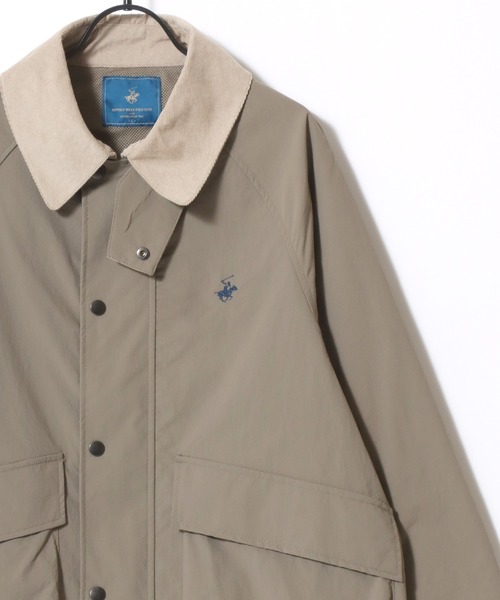 BEVERLY HILLS POLO CLUB(ビバリーヒルズポロクラブ)の「BEVERLY HILLS POLO CLUB/ビバリーヒルズポロクラブ Hunting Jacket/オーバーサイズ ナイロン 襟コーデュロイ ショート丈 ハンティングジャケット/ブルゾン/レディース メンズ(ブルゾン・レディース・サックスブルー/ブラック/グリーン/オリーブ・L/LL/M)」の6枚目の写真