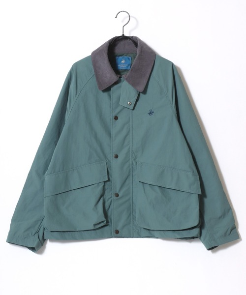 BEVERLY HILLS POLO CLUB(ビバリーヒルズポロクラブ)の「BEVERLY HILLS POLO CLUB/ビバリーヒルズポロクラブ Hunting Jacket/オーバーサイズ ナイロン 襟コーデュロイ ショート丈 ハンティングジャケット/ブルゾン/レディース メンズ(ブルゾン・レディース・サックスブルー/ブラック/グリーン/オリーブ・L/LL/M)」の13枚目の写真