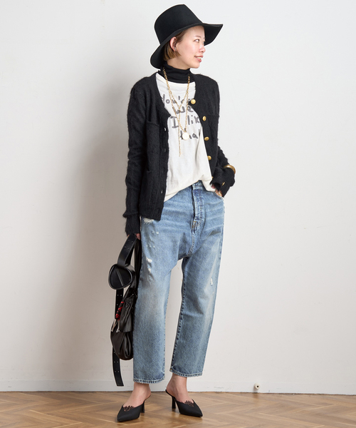 R13（アールサーティーン）の「*【R13/アールサーティーン】TAILORED DROP DENIM（デニムパンツ・レディース・ブルー・28/27/26）」の4枚目の写真