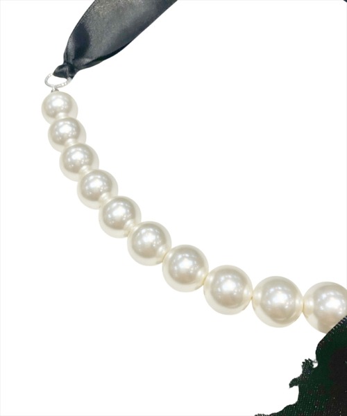 WILLSELECTION（ウィルセレクション）の「サイドリボンパールネックレス（ネックレス・レディース・オフホワイト・FREE）」の2枚目の写真