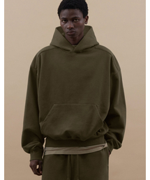 ADLIELOS（エドリエルロス）の「カバー スウェット フード [カーキ]（パーカー）」