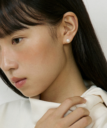 7mm Pearl Silver Earring