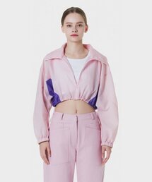 MAKE A TOAST（メイクアトースト）の「クロップストリングアノラックジャンパーピンクMBCSJP001PK（ナイロンジャケット）」