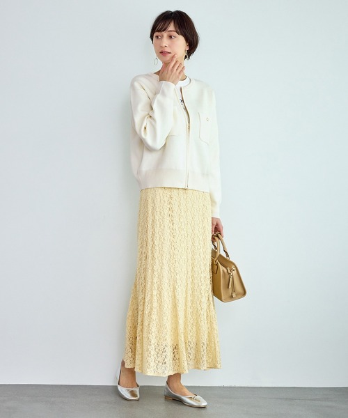 ROPE' PICNIC(ロペピクニック)の「ミラノリブダブルジップニットカーディガン(カーディガン/ボレロ・レディース・ブラック/クリーム/オフホワイト/ダークブラウン・FREE)」の19枚目の写真