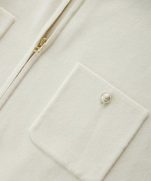 ROPE' PICNIC（ロペピクニック）の「ミラノリブダブルジップニットカーディガン（カーディガン/ボレロ・レディース・ブラック/クリーム/オフホワイト/ダークブラウン・FREE）」の12枚目の写真