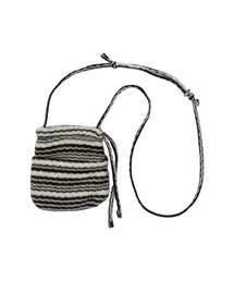 THECOLDESTMOMENT | TCM stripe knit mini bag (black)(メッセンジャーバッグ)