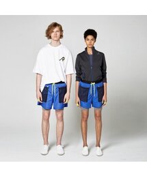 ATHPLATFORM（アスプラットフォーム）の「AM01PS02 2 in 1 バンドランニングショーツ_ブルー（その他パンツ）」