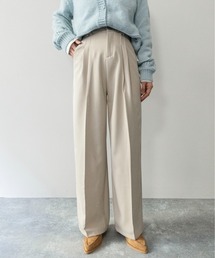 on:nue | 【on:nue】[着用動画あり！] [低身長/高身長/サイズ展開有/3色展開] ダブルタックセンタープレススラックスパンツ/2026 SS COLLECTION(スラックス)