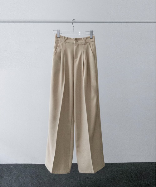 on:nue（オンニュ）の「【on:nue】[着用動画あり！] [低身長/高身長/サイズ展開有/3色展開] ダブルタックセンタープレススラックスパンツ/2026 SS COLLECTION（スラックス・レディース・ブラウン/ブラック/アイボリー・LARGE/MEDIUM/SMALL）」の14枚目の写真