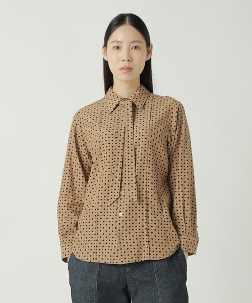 DOT SQUARE PRINT / ブラウス