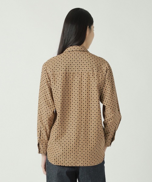 ZUCCa(ズッカ)の「DOT SQUARE PRINT / S(シャツ/ブラウス・レディース・ベージュ/ブラック・M size)」の4枚目の写真
