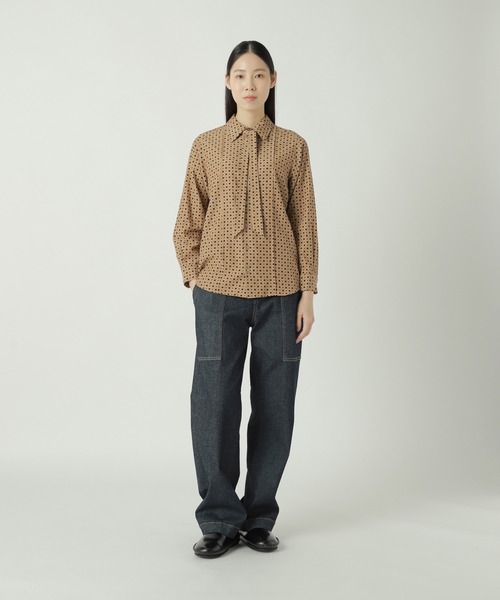ZUCCa(ズッカ)の「DOT SQUARE PRINT / S(シャツ/ブラウス・レディース・ベージュ/ブラック・M size)」の5枚目の写真