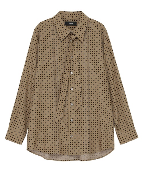ZUCCa(ズッカ)の「DOT SQUARE PRINT / S(シャツ/ブラウス・レディース・ベージュ/ブラック・M size)」の9枚目の写真